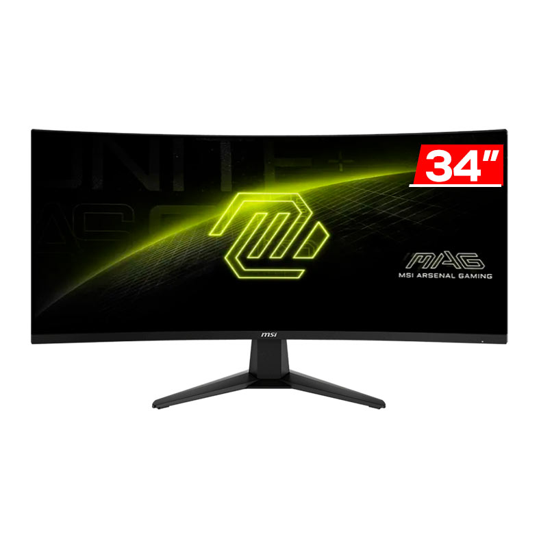 Monitor Gamer MSI MAG 346CQ, 34 Pol, Curvo, VA, UWQHD, 1ms, 180Hz, Adaptive-Sync, HDMI/DP, MAG-346CQ - imagem 1