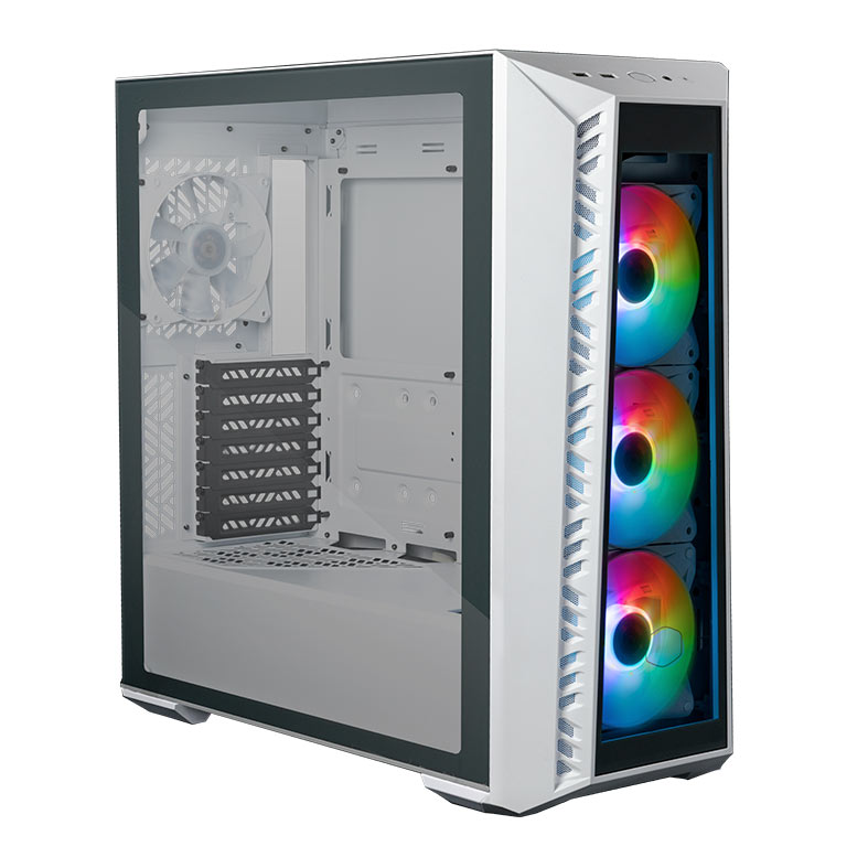 Gabinete Gamer Cooler Master Masterbox 520, ARGB, Lateral de Vidro, 4 Fans, Branco, MB520-WGNN-S01 - miniatura 3