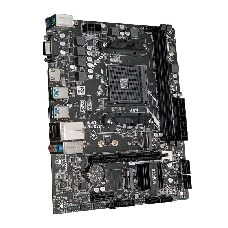 Placa Mae Mancer A320M-DXV2, DDR4, Socket AMD AM4, M-ATX, Chipset AMD A320, MCR-A320M-DXV2 - miniatura 3