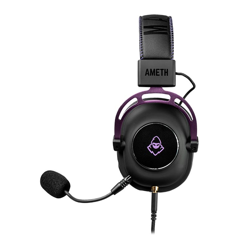 Headset Gamer Mancer Ameth Purple Edition, Som Surround 7.1, Drivers 50mm, Preto, MCR-AMT-BL01 - miniatura 3