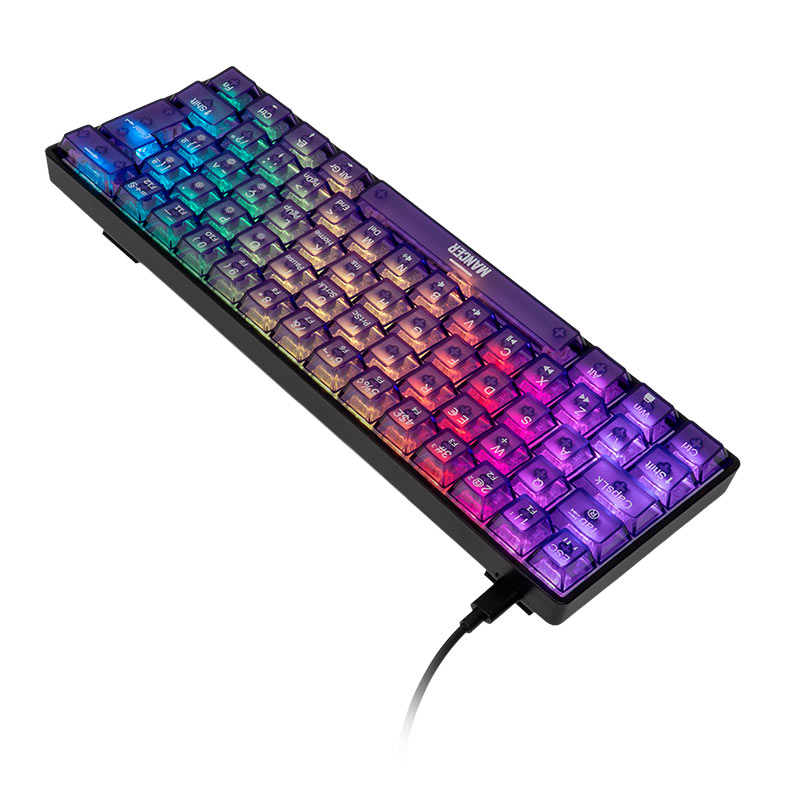 Teclado Magnetico Mancer Amethyst, RGB, Preto e Roxo, MCR-AMTY-BL01 - miniatura 6