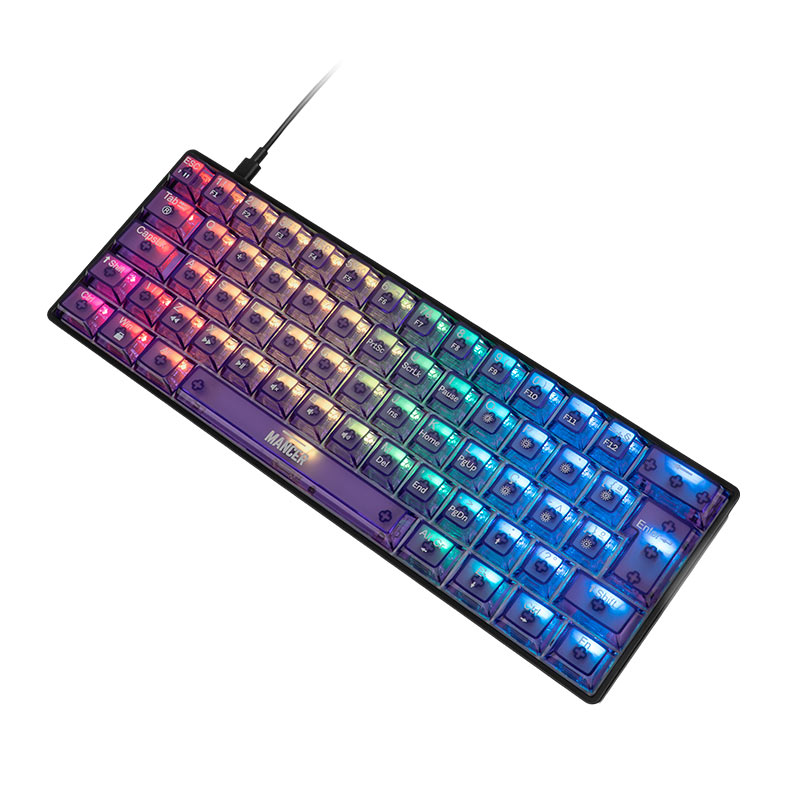 Teclado Magnetico Mancer Amethyst, RGB, Preto e Roxo, MCR-AMTY-BL01 - miniatura 4