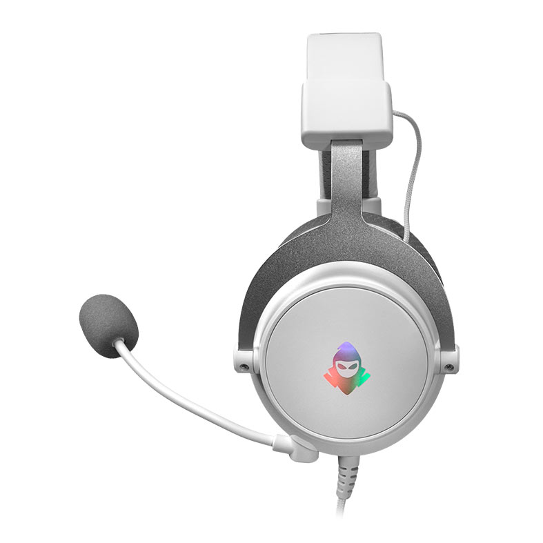 Headset Gamer Mancer Aura, Rainbow, Drivers 50mm, Branco, MCR-AUR-WH01 - miniatura 2