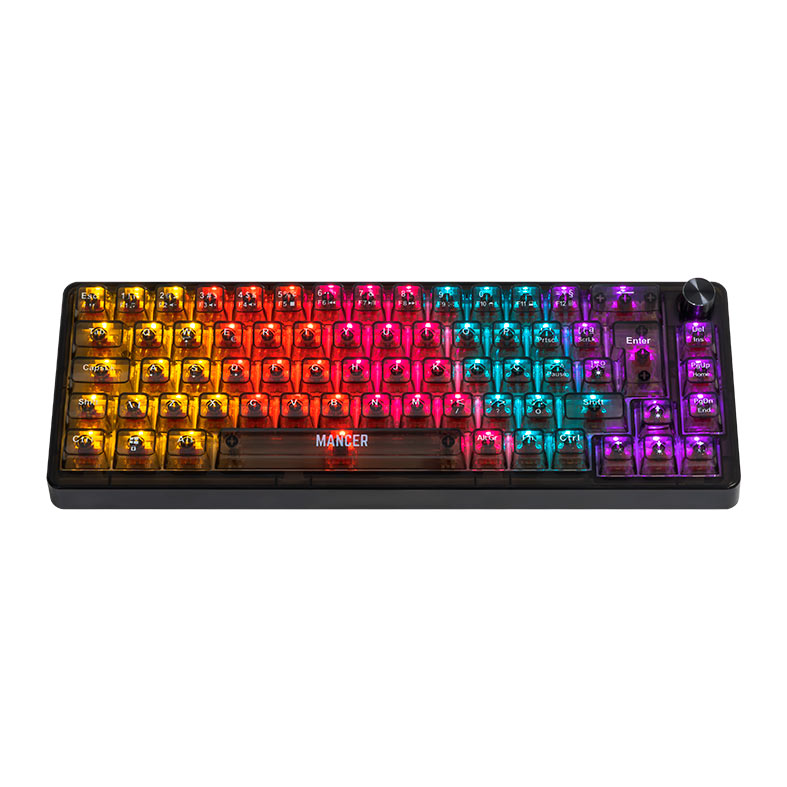 Teclado Mecanico Mancer Black Ghost V2, Rainbow, Switch Huano Vermelho, MCR-BKG-RBW02 - miniatura 4