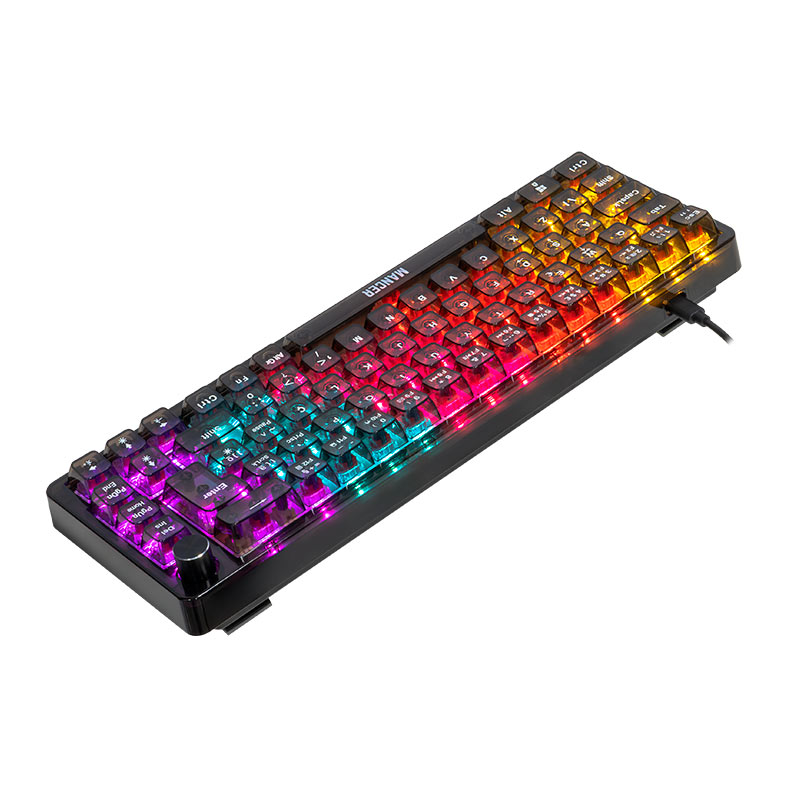Teclado Mecanico Mancer Black Ghost V2, Rainbow, Switch Huano Vermelho, MCR-BKG-RBW02 - miniatura 6