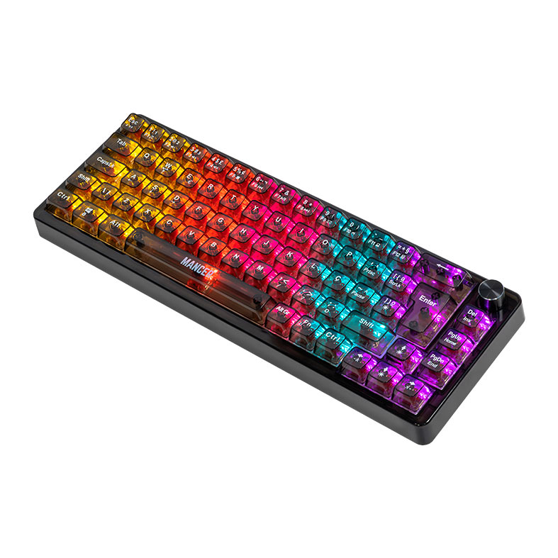 Teclado Mecanico Mancer Black Ghost V2, Rainbow, Switch Huano Vermelho, MCR-BKG-RBW02 - miniatura 5