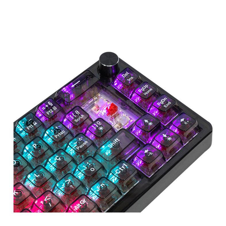 Teclado Mecanico Mancer Black Ghost V2, Rainbow, Switch Huano Vermelho, MCR-BKG-RBW02 - miniatura 8
