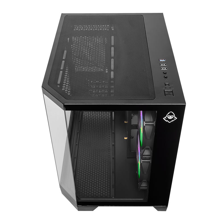 Gabinete Gamer Mancer CV700B, Mini-Tower, Lateral de Vidro, Com 2 Fans, Preto, MCR-CV700B-BK-2F - miniatura 3