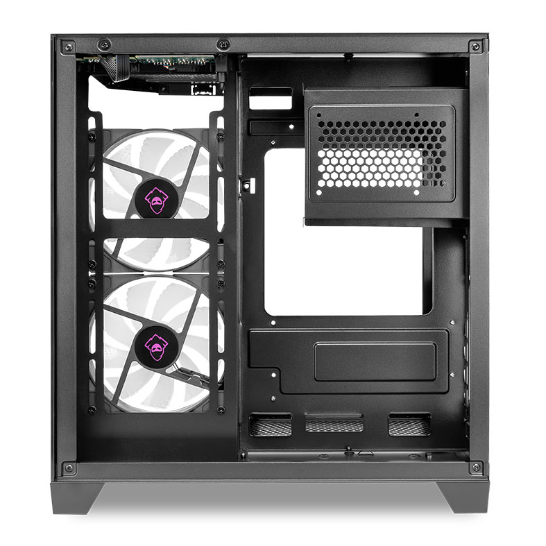 Gabinete Gamer Mancer CV700B, Mini-Tower, Lateral de Vidro, Com 2 Fans, Preto, MCR-CV700B-BK-2F - miniatura 5