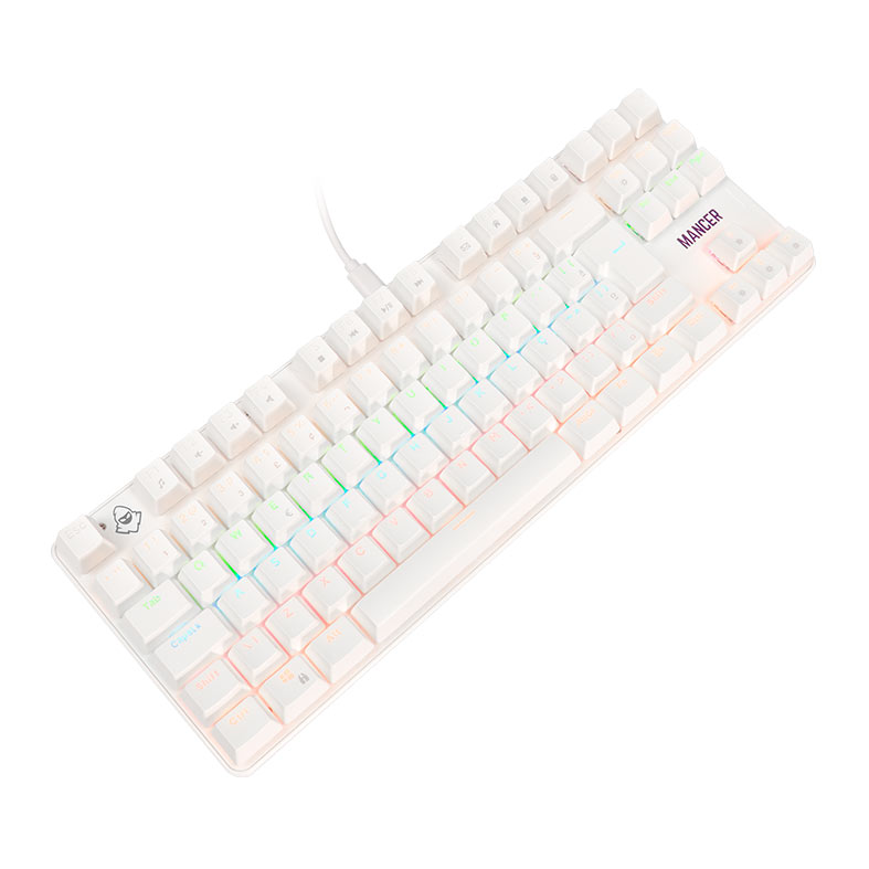 Teclado Mecanico Mancer Ghoul MK3, RGB, ABNT2, Switch Huano Vermelho, Branco, MCR-GHM3-WH01 - miniatura 3