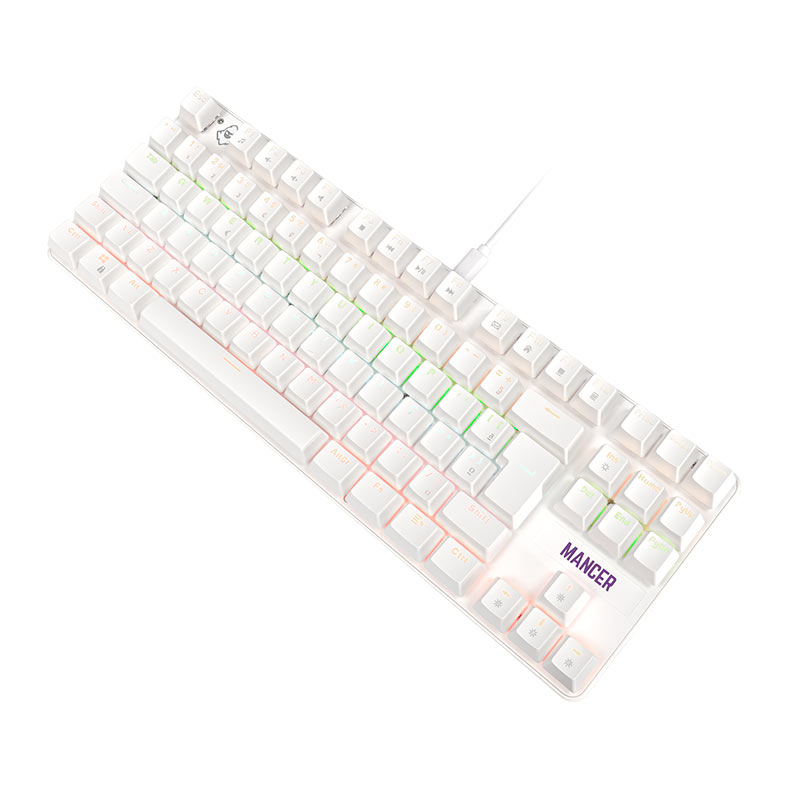 Teclado Mecanico Mancer Ghoul MK3, RGB, ABNT2, Switch Huano Vermelho, Branco, MCR-GHM3-WH01 - miniatura 4