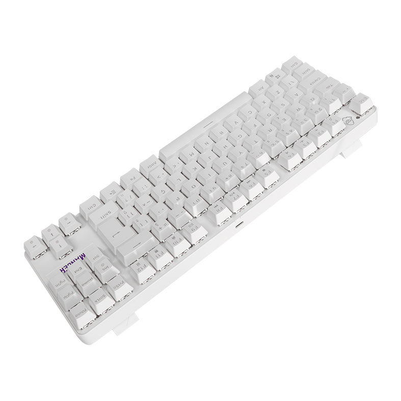Teclado Mecanico Mancer Ghoul MK3, RGB, ABNT2, Switch Huano Vermelho, Branco, MCR-GHM3-WH01 - miniatura 6