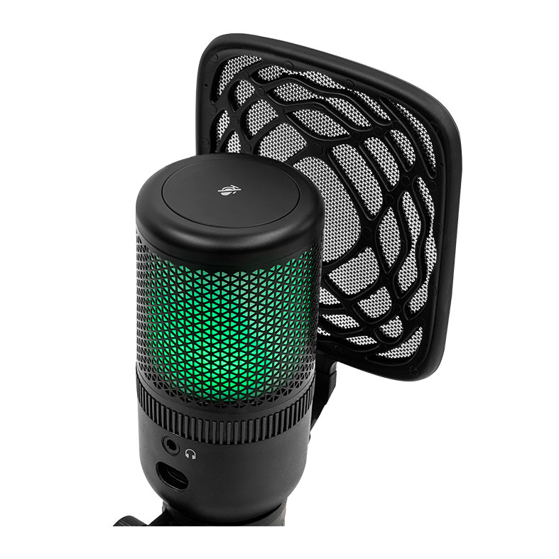 Microfone Mancer Horcrux PFT, RGB, USB, Preto, MCR-HCRPFT-BL01 - miniatura 6