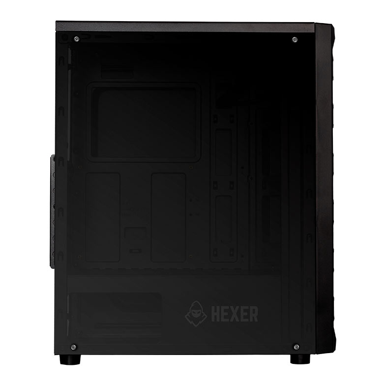 Gabinete Gamer Mancer Hexer, Rainbow, Mid-Tower, Lateral de Vidro, Com 3 Fans, Preto, MCR-HEX-RB01 - miniatura 6