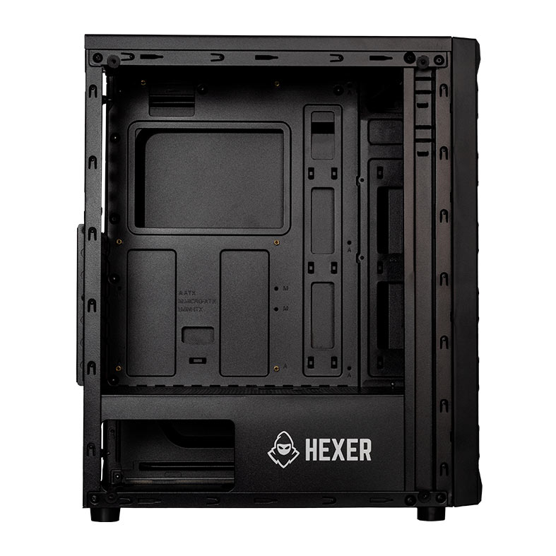 Gabinete Gamer Mancer Hexer, Rainbow, Mid-Tower, Lateral de Vidro, Com 3 Fans, Preto, MCR-HEX-RB01 - miniatura 7