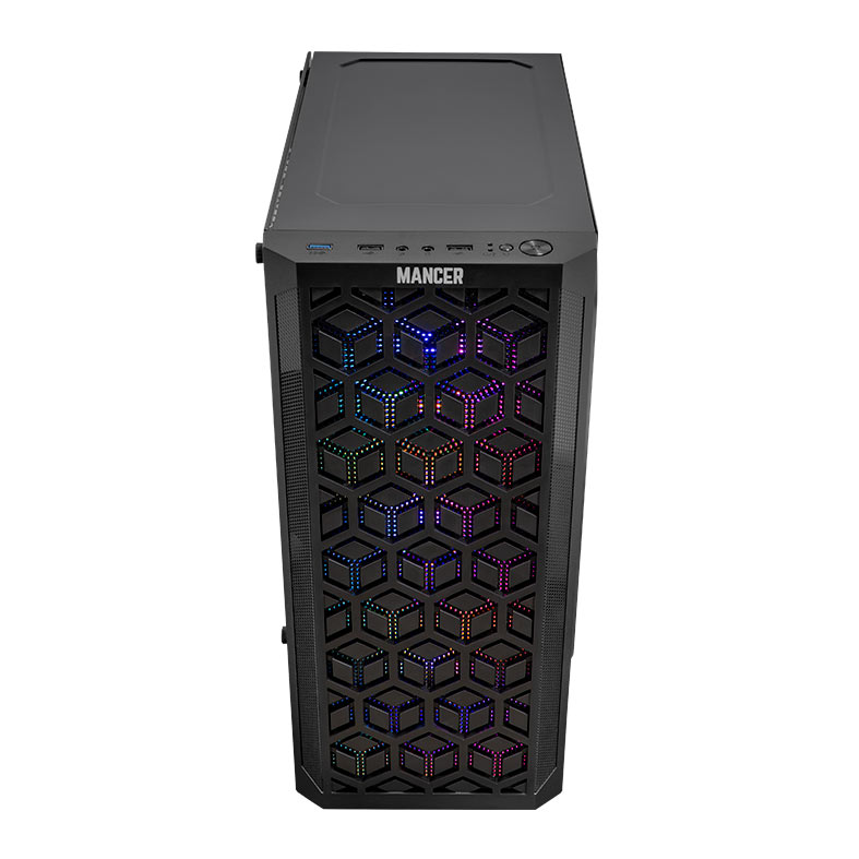 Gabinete Gamer Mancer Hexer 2, Mid-Tower, Lateral de Vidro, Com 3 Fans, Preto, MCR-HX2-BK-3F - miniatura 5
