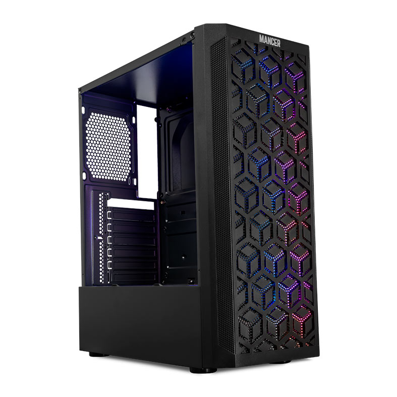Gabinete Gamer Mancer Hexer 2, Mid-Tower, Lateral de Vidro, Com 3 Fans, Preto, MCR-HX2-BK-3F - miniatura 3