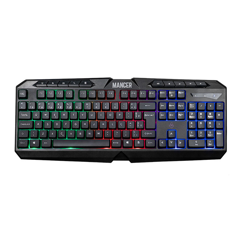 Kit Teclado e Mouse Gamer Mancer Krinius V2, Rainbow, 6400DPI, ABNT2, Preto, MCR-KRS2-RBW01 - miniatura 3