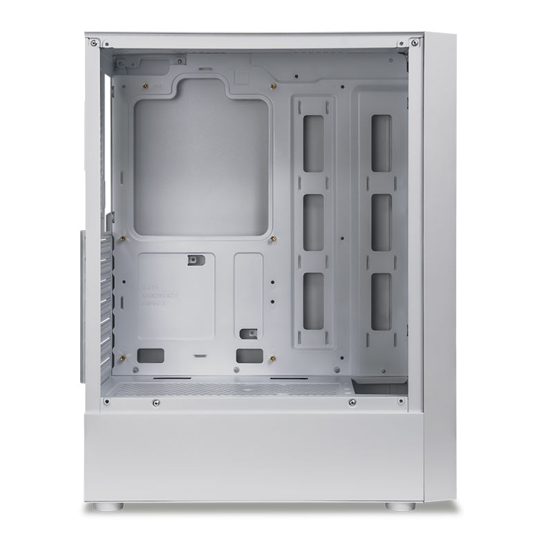 Gabinete Gamer Mancer Narok V2, Rainbow, Mid-Tower, Lateral de Vidro, Com 3 Fans, Branco, MCR-NRKWH-V2 - miniatura 4