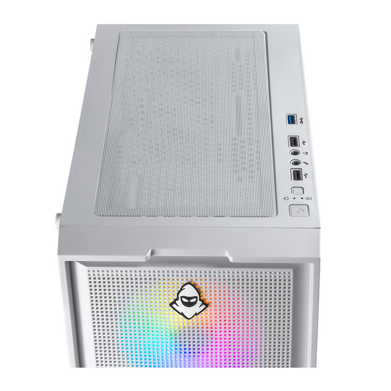 Gabinete Gamer Mancer Narok V2, Rainbow, Mid-Tower, Lateral de Vidro, Com 3 Fans, Branco, MCR-NRKWH-V2 - miniatura 6