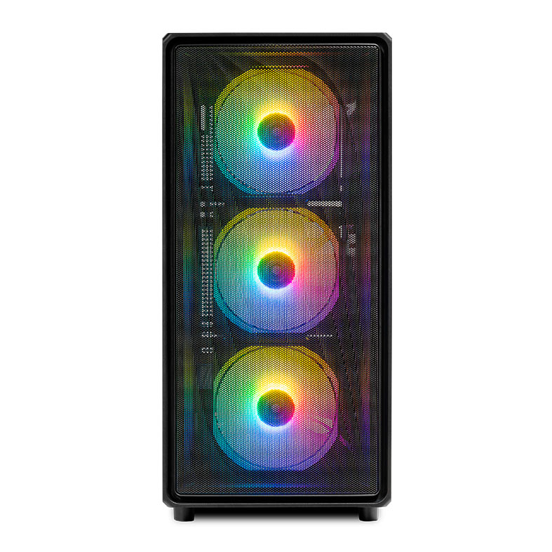 Gabinete Gamer Mancer Narok X, Mid-Tower, Lateral de vidro, Com 3 Fans, Preto, MCR-NRKX-BK3F - miniatura 4