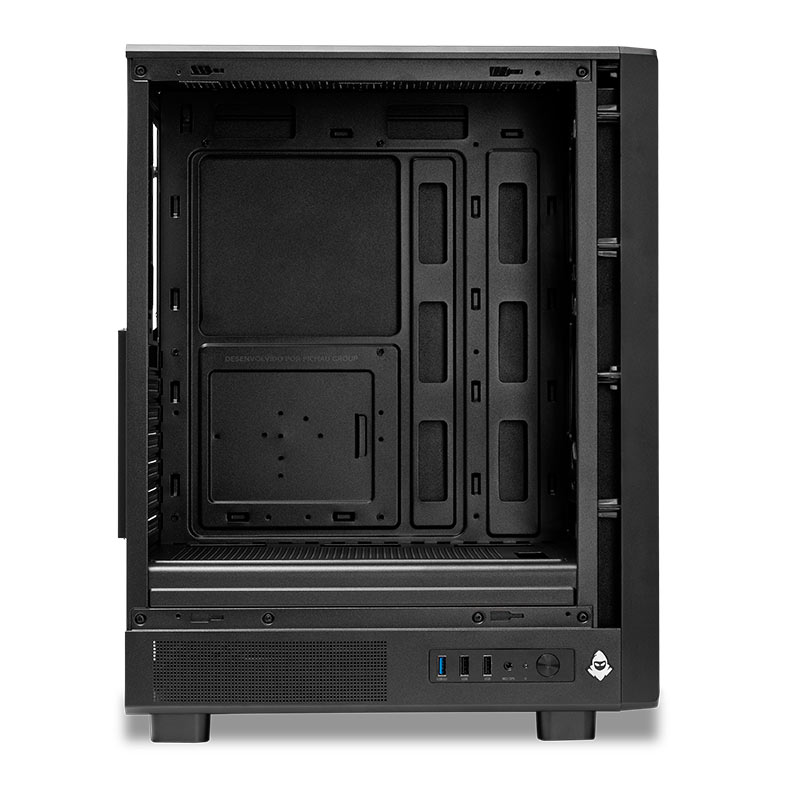 Gabinete Gamer Mancer Narok X, Mid-Tower, Lateral de vidro, Com 3 Fans, Preto, MCR-NRKX-BK3F - miniatura 6