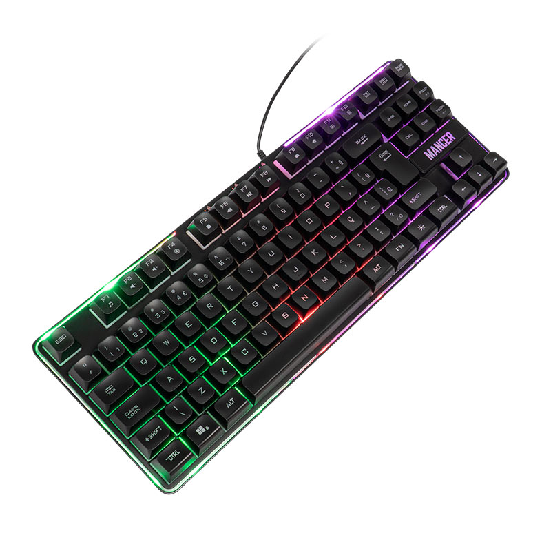 Teclado Gamer Mancer Veyra, Rainbow, ABNT2, Preto, MCR-VYRA-RBW01 - miniatura 3