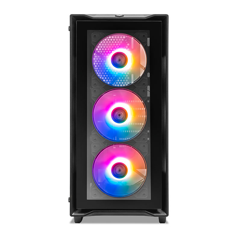 Gabinete Gamer Mancer Ward V2, Rainbow, Mid-Tower, Lateral De Vidro, Com 3 Fans, Preto, MCR-WRDV2-BK - miniatura 5