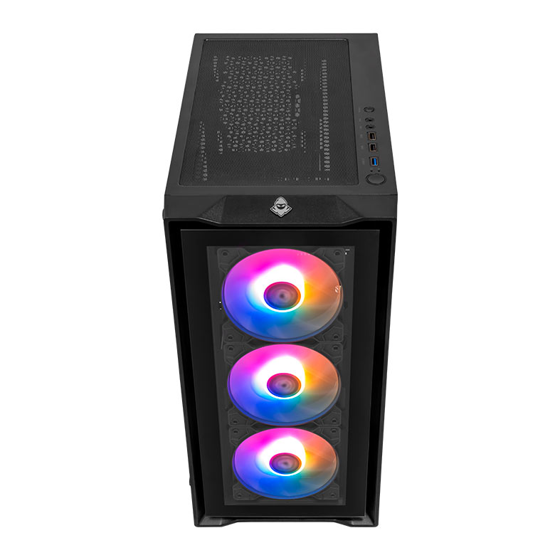 Gabinete Gamer Mancer Ward V2, Rainbow, Mid-Tower, Lateral De Vidro, Com 3 Fans, Preto, MCR-WRDV2-BK - miniatura 6