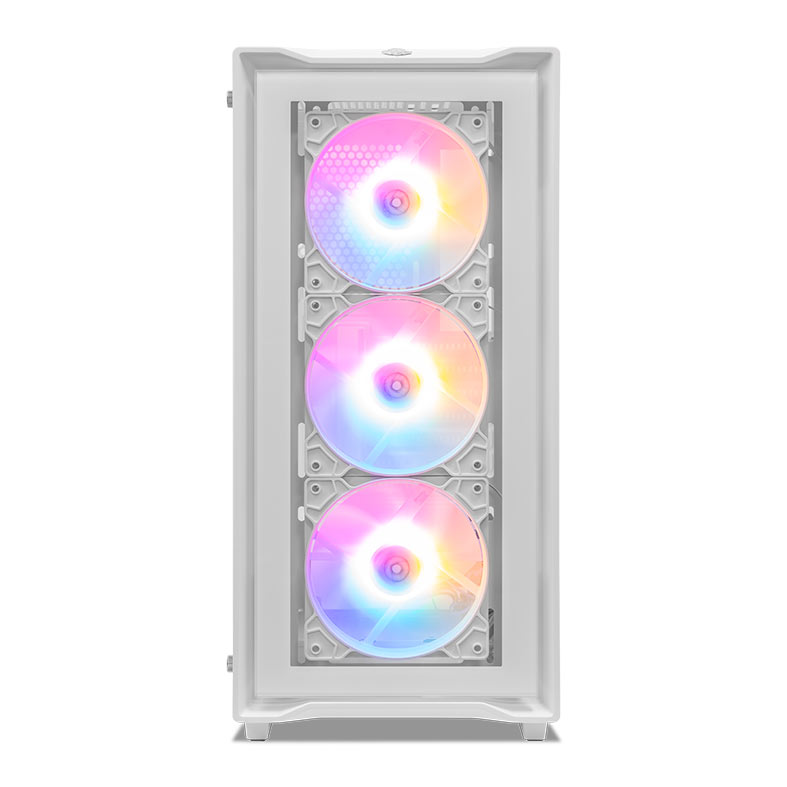 Gabinete Gamer Mancer Ward V2, Rainbow, Mid-Tower, Lateral De Vidro, Com 3 Fans, Branco, MCR-WRDV2-WH - miniatura 5