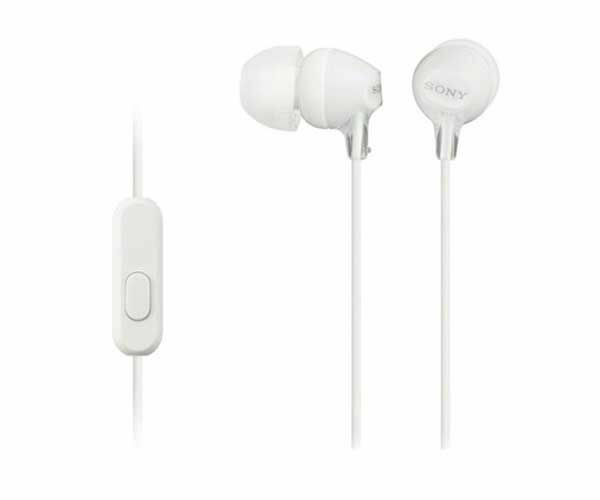 Fone de Ouvido Intra-auricular Sony Branco, MDR-EX15AP
