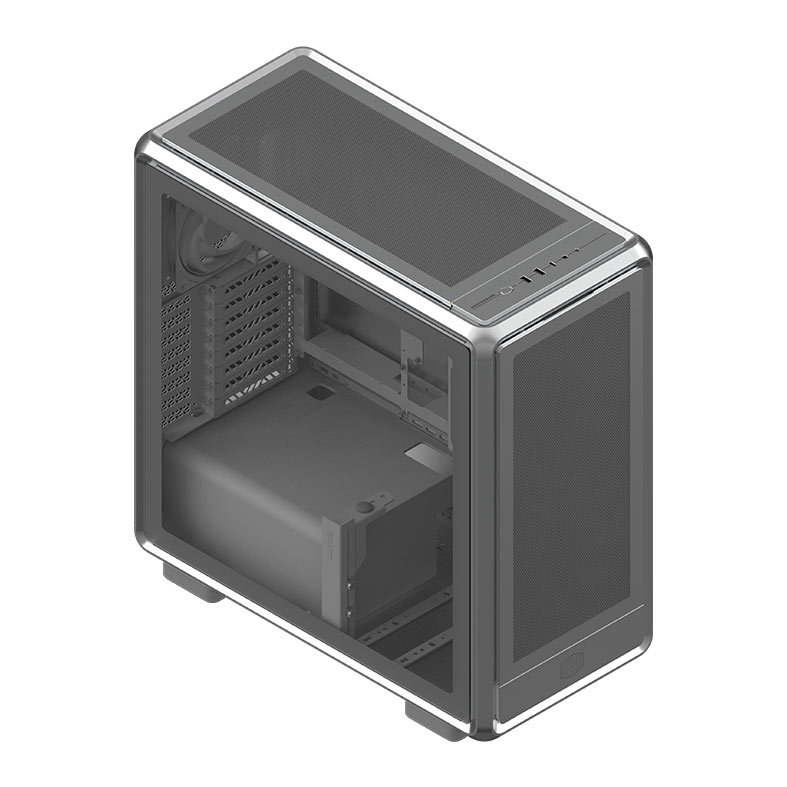 Gabinete Gamer Cooler Master Masterframe 600 Mesh, ARGB, Mid-Tower, Com 3 Fans, Prata, MF600M-SGNN-S01 - miniatura 4