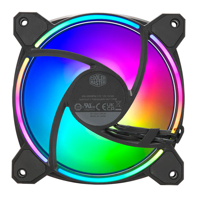 Kit Ventoinhas Cooler Master MF120 Halo 2, ARGB, 3x120mm, Preto, MFL-B2DN-213P2-R2 - miniatura 6