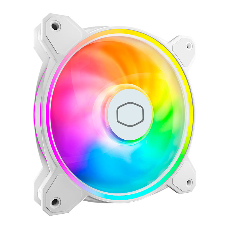Ventoinha Cooler Master Masterfan MF120 Halo 2, RGB, 120mm, Branca, MFL-B2DW-21NP2-R2 - miniatura 3