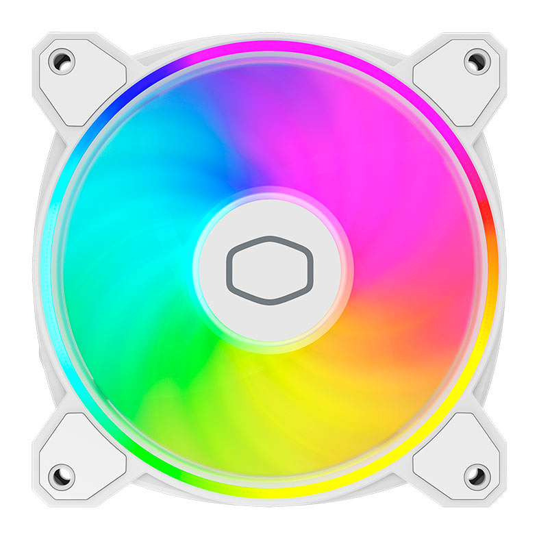 Ventoinha Cooler Master Masterfan MF120 Halo 2, RGB, 120mm, Branca, MFL-B2DW-21NP2-R2 - imagem 1