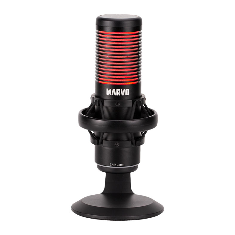 Microfone Gamer Marvo MIC-07 Blast 60, RGB, USB, Preto, MIC-07-BK - miniatura 10