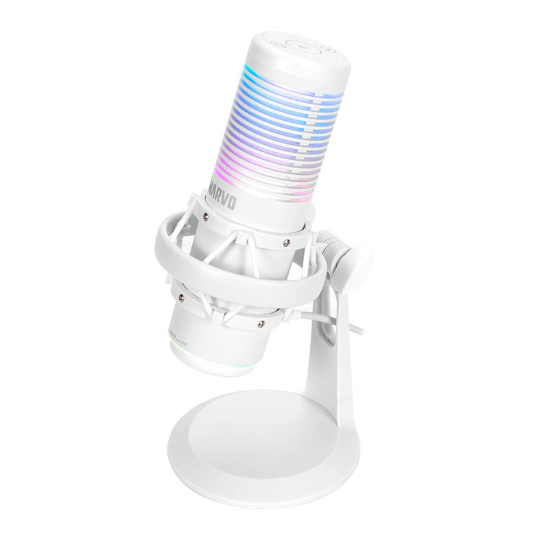 Microfone Gamer Marvo MIC-07 Blast 60, RGB, USB, Branco, MIC-07-WH - miniatura 8
