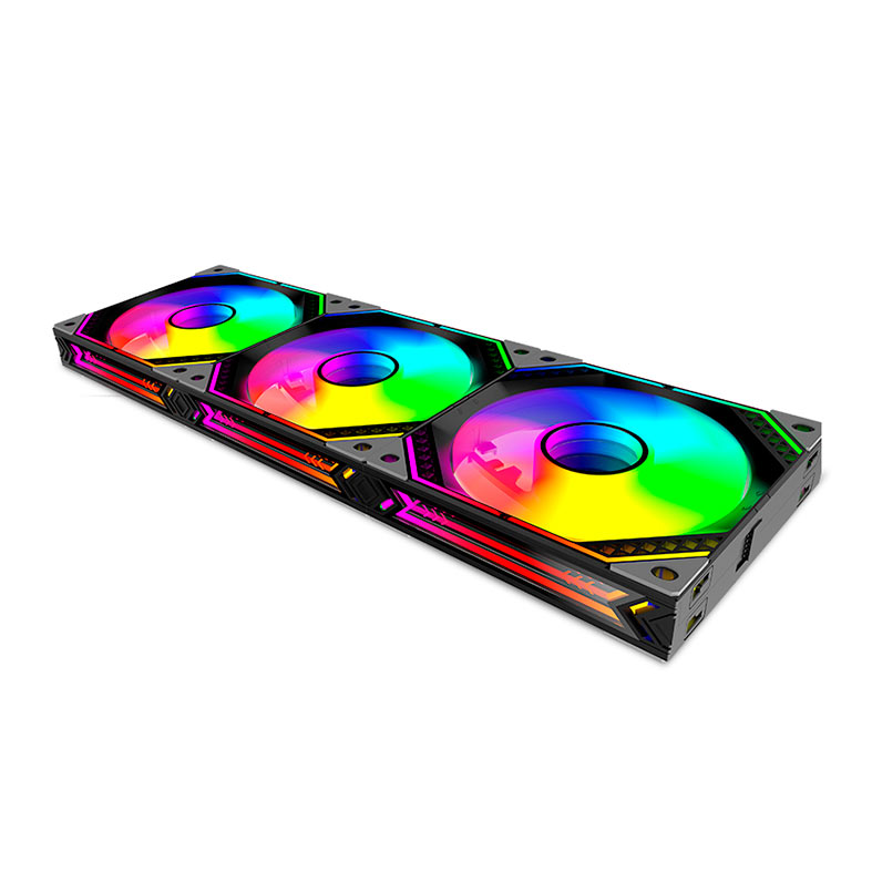Kit Ventoinhas Alseye Mirror 3, ARGB, 3x120mm, Preto, MIRROR-3-B - miniatura 4