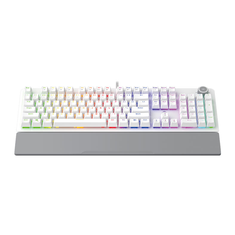 Teclado Mecanico Fantech Maxpower MK853 V2, Rainbow, Switch Azul, Branco, MK853V2-WE-BE - miniatura 3