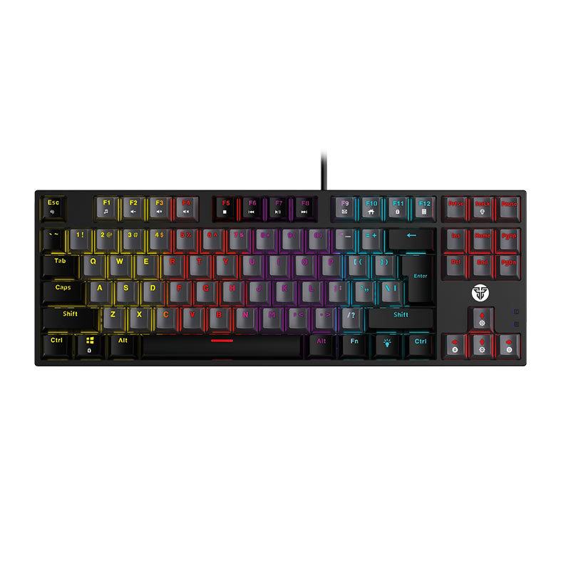 Teclado Mecanico Fantech Atom87 Sumi Edition, Rainbow, Switch Azul, Cinza e Preto, MK876V2-GY-BL - imagem 1