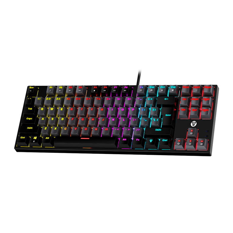 Teclado Mecanico Fantech Atom87 Sumi Edition, Rainbow, Switch Azul, Cinza e Preto, MK876V2-GY-BL - miniatura 3