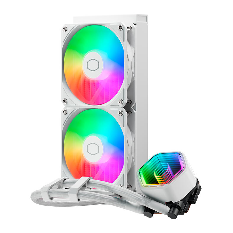 Water Cooler Cooler Master Masterliquid 240 Core II, ARGB, 240mm, Branco, MLW-D24M-A18PA-RW - miniatura 3