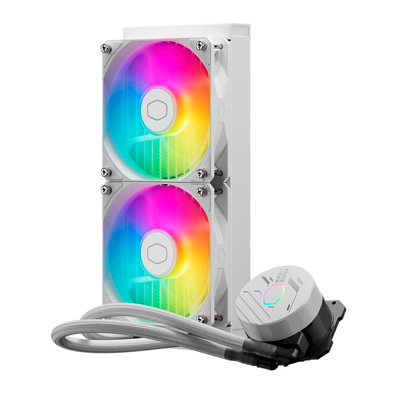 Water Cooler Cooler Master MasterLiquid 240L Core, ARGB, 240mm, Branco, MLW-D24M-A18PZ-RW - miniatura 3