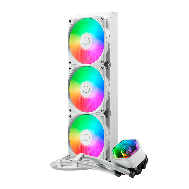 Water Cooler Cooler Master Masterliquid 360 Core II, ARGB, 360mm, Branco, MLW-D36M-A18PA-RW - miniatura 3