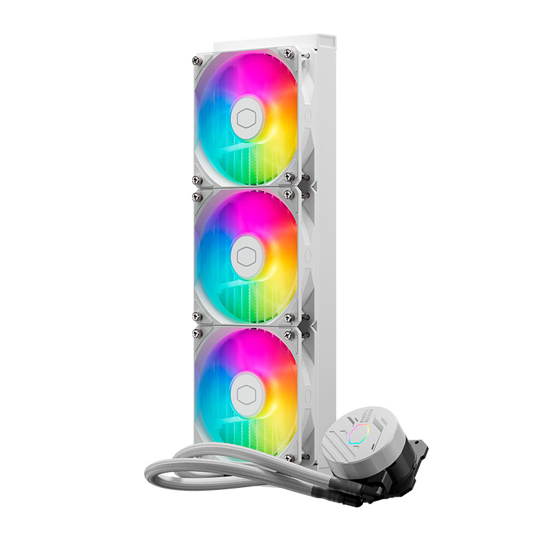 Water Cooler Cooler Master MasterLiquid 360L Core, ARGB, 360mm, Branco, MLW-D36M-A18PZ-RW - miniatura 3