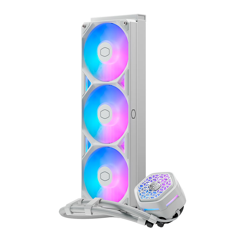 Water Cooler Cooler Master Masterliquid Atmos II VRM Fan, ARGB, 360mm, Branco, MLX-D36M-A25SZ-VW - miniatura 3