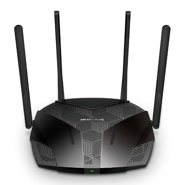 Roteador Mercusys MR70X, AX1800 WiFi6, Dual Band, 4 Antenas, Preto, MR70X