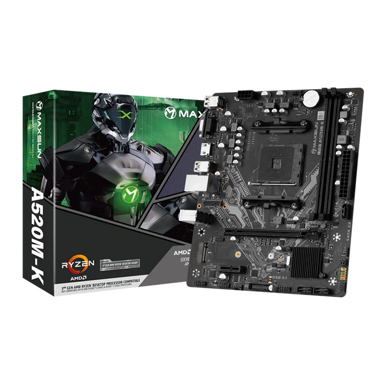 Placa Mae Maxsun Challenger A520M-K, DDR4, Socket AMD AM4, M-ATX, Chipset AMD A520, MS-CHALLENGER-A520MK - miniatura 3