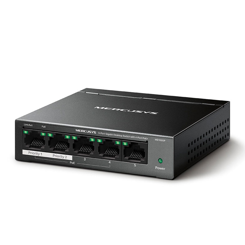 Switch Mercusys 5 Portas Gigabit, MS105GP - miniatura 3