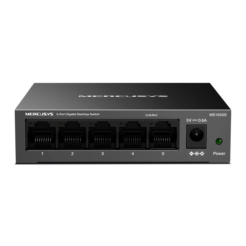 Switch Mercusys MS105GS, 5 Portas, 10/100/1000 Mbps, Preto, MS105GS - miniatura 3